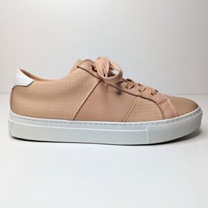 Greats Brooklyn cream pink blush sneakers leather and nylon size 8